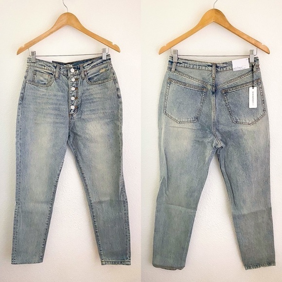 WeWoreWhat Danielle Rigid Jeans High-Rise Straight Vintage Wash Size 29 NWT - Picture 3 of 11